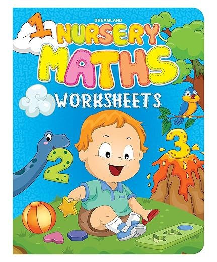 Nursery Maths Worksheets for Kids Ages 2-5 – Activity Book with 100+ Educational Exercises, Number Tracing, Counting, Simple Addition & Early Learning Math Practice to Enhance Logical Thinking and Num
